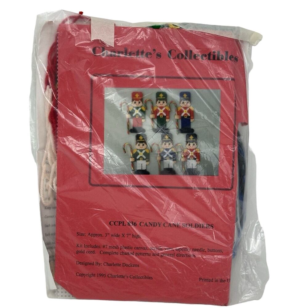 1995 Charlotte's Collectibles CCPL 836 Candy Cane Soldiers Kit - NEVER USED